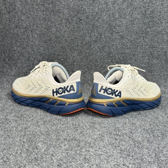 Hoka Clifton 7 Running Shoes Women's Size 9 White Blue Athletic Training Sneaker - Picture 7 of 12